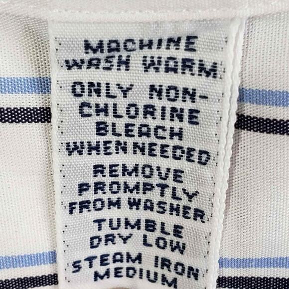 Polo Ralph Lauren Shirt Striped Oxford LS Button Down Blue Mens Size 17.5 XL - Picture 10 of 11